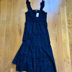J Crew Factory Blackwatch Plaid Tartan Nap Dresss